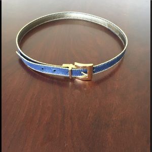Blue and gold belt